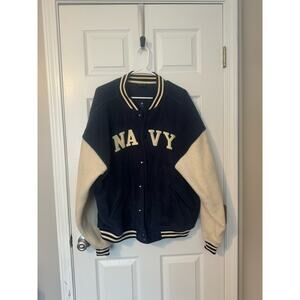 Gear for Sports United States Navy Sherpa Varsity Jacket Blue Sz: Large